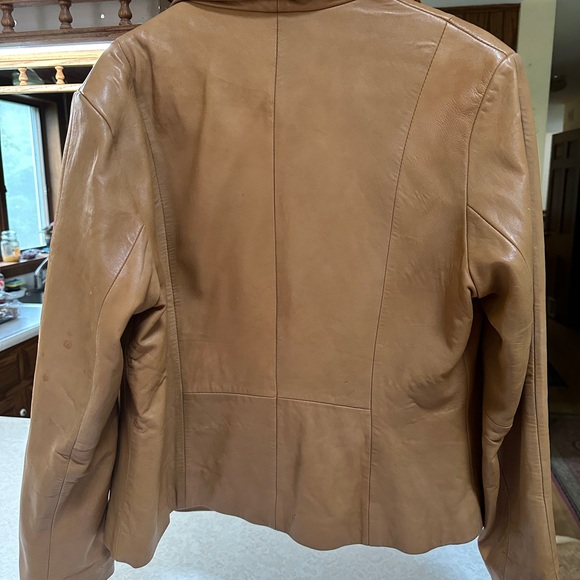 Wilson’s Classic Tan Leather Jacket Fully Lined Sz L - Picture 9 of 9